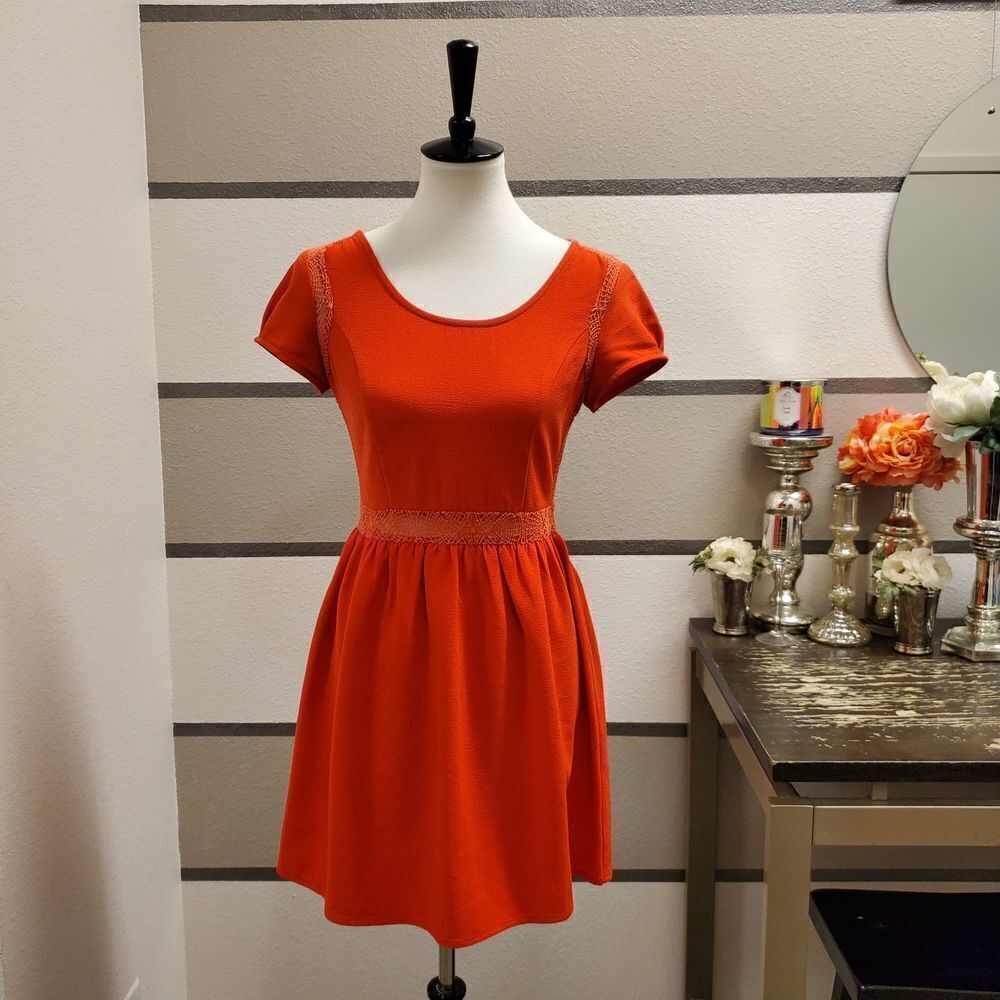 Pins & Needles Red Lace Dress Sz 2